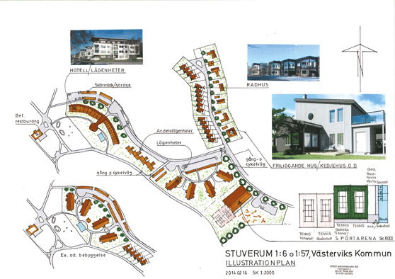 Illustration över Ekhagens golfbana