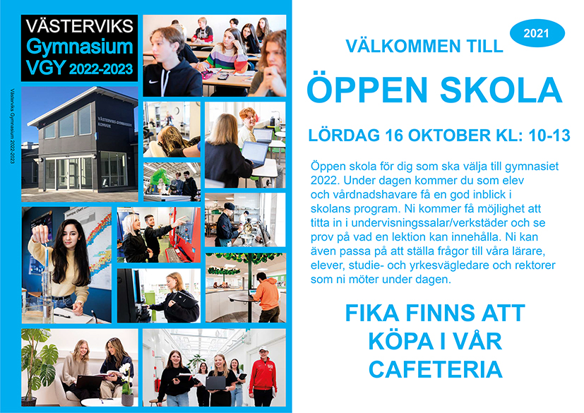 Information om öppen skola 2021